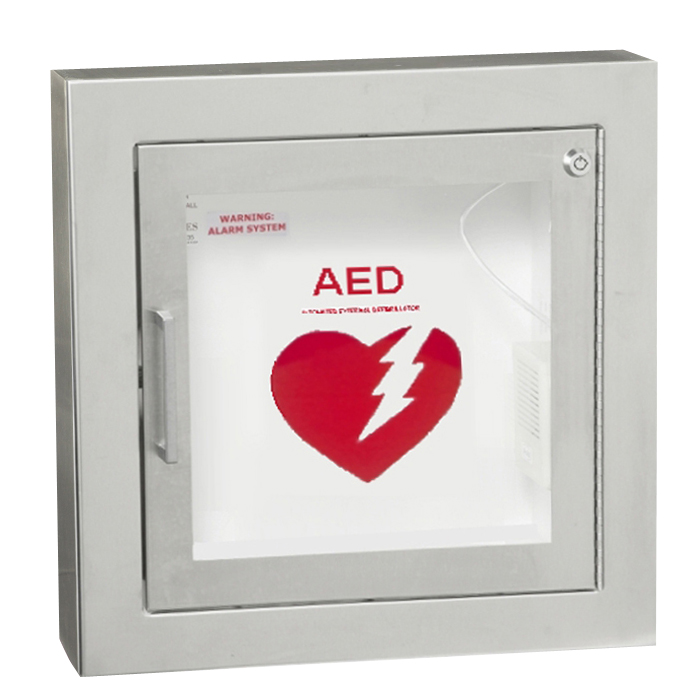 JL 1437F12 Semi-Recessed Mounted Stainless Steel AED Cabinet #JLI